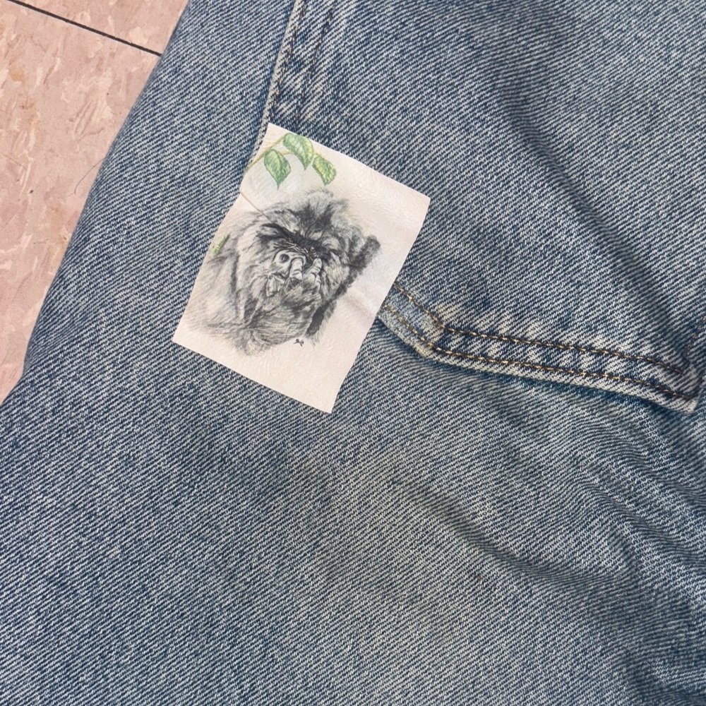 Patchwork Graphic Jeans the arent full length - image 4